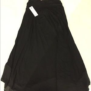 Midi black skirt